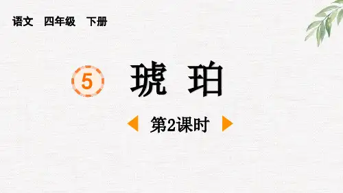 最新统编部编版语文四年级下册《琥 珀(第2课时)》精品教学课件