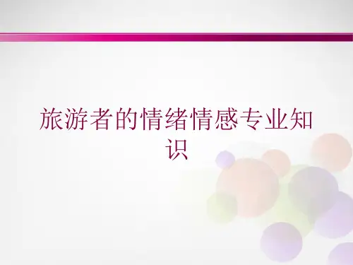 旅游者的情绪情感专业知识培训课件