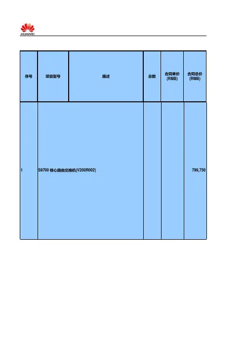 华为产品目录 HW-list_20130423