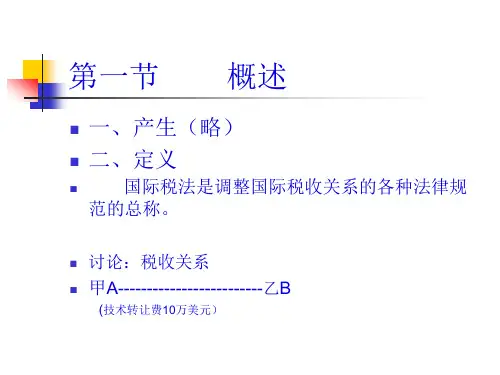 国际税法经典教程29页PPT