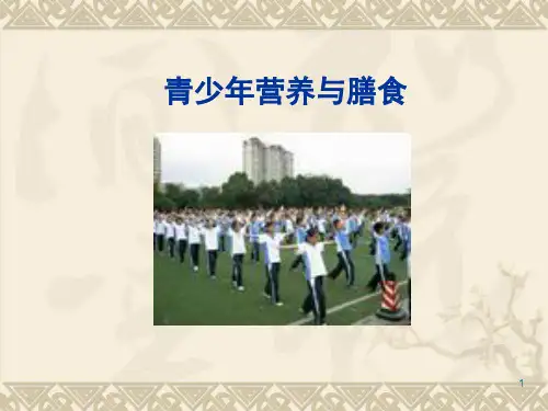 各类特定人群营养与膳食指导 婴幼儿、学龄前儿童、学龄儿童和青少年营养与膳食指导 青少年营养与膳食