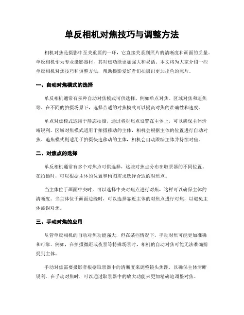 单反相机对焦技巧与调整方法