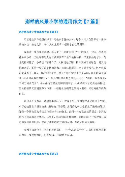 别样的风景小学的通用作文【7篇】