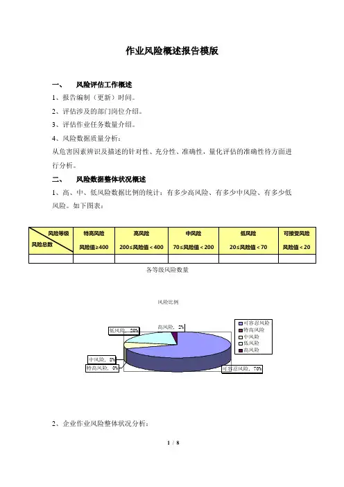 作业风险概述报告模版