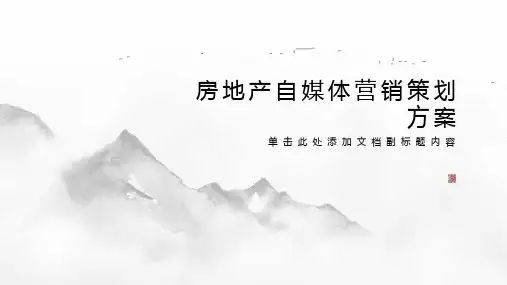 房地产自媒体营销策划方案