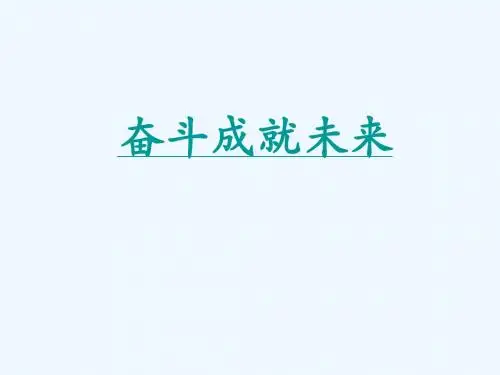 九年级政治共同描绘美好未来之奋斗成就未来课件鲁教版