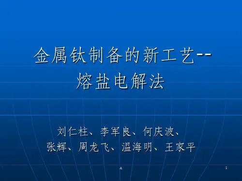 熔盐电解法制备金属钛