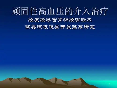 顽固性高血压的介入治疗肾神经消融ppt课件