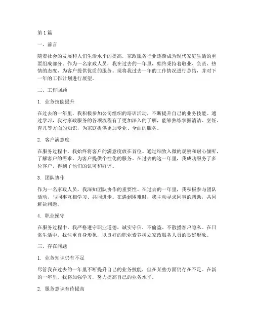 家政人年度总结报告(3篇)