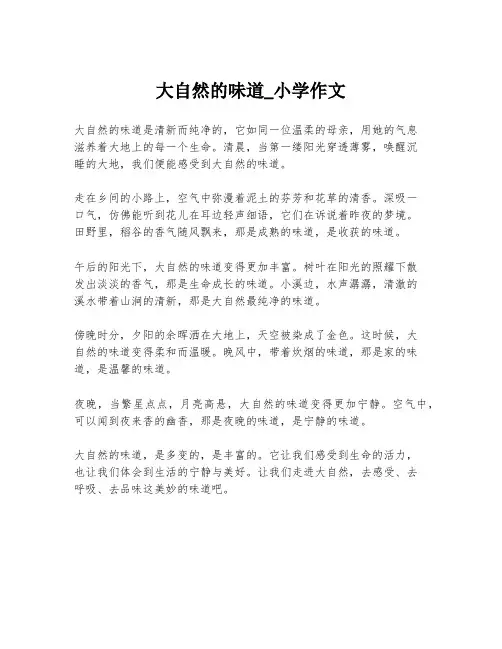 大自然的味道_小学作文
