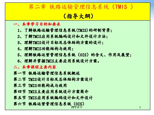 铁路运输管理信息系统(TMIS )  ppt课件