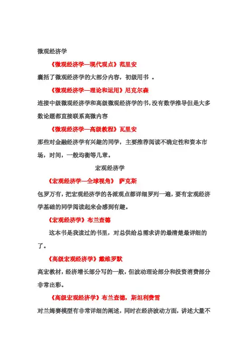 微观经济学目录[整理版]