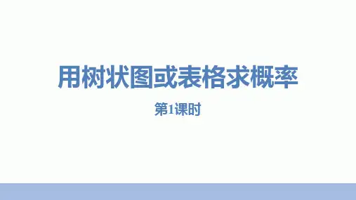北师大版九年级数学上册 (用树状图或表格求概率)概率的进一步认识课件教学(第1课时)