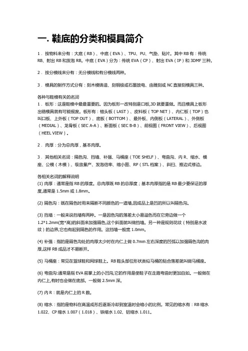 底模简介和鞋底材料知识