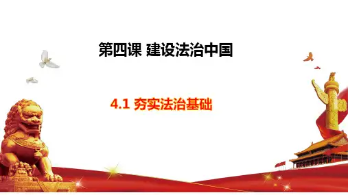 4.1夯实法治基础 课件(共28张PPT)