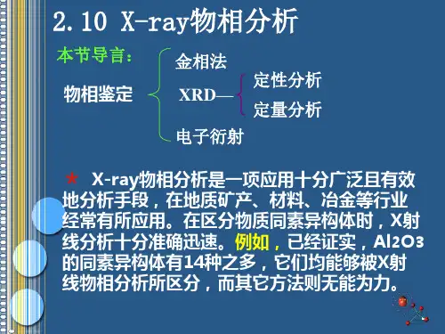 X射线衍射分析-正式6_PPT课件