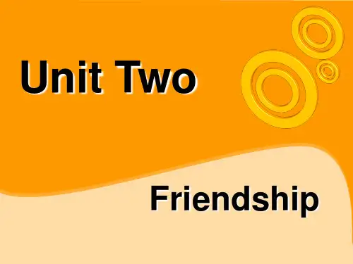 当代高职高专英语第一册第二单元Friendship