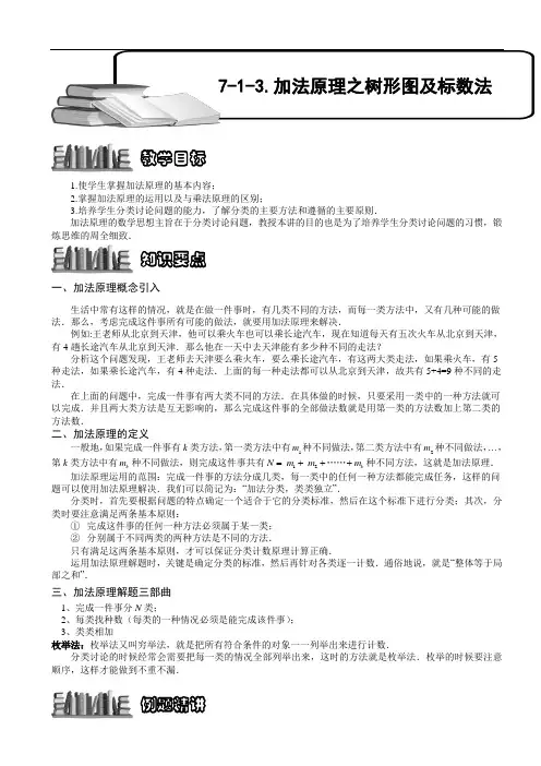 【奥赛】小学数学竞赛：加法原理之树形图及标数法.学生版解题技巧 培优 易错 难
