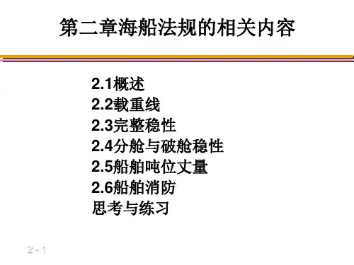 第2章海船法规的相关内容(1)
