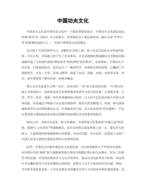 中国功夫文化