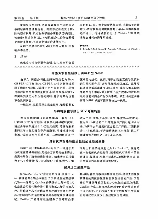 具有优异耐热和耐油性能的橡胶减振器