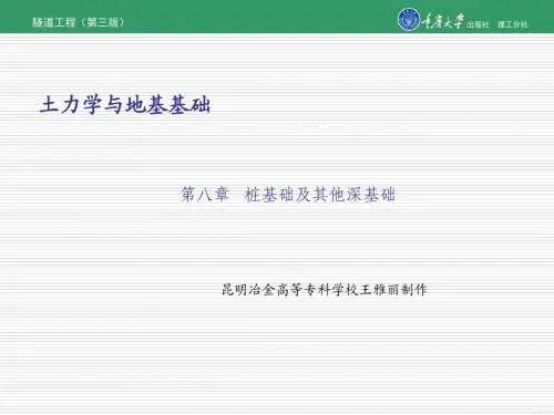 土力学与地基第八章桩基础及其它深基础