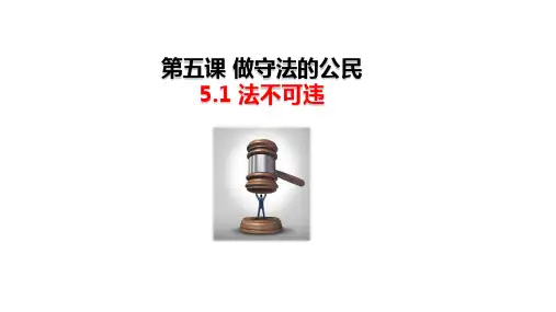 新部编版初中道德与法治八年级上册《法不可违 》精品课件