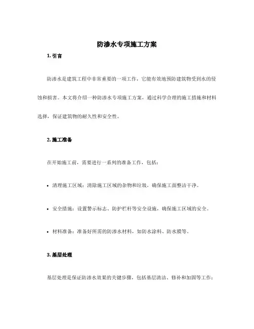 防渗水专项施工方案