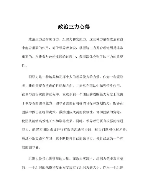 政治三力心得