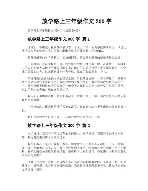 放学路上三年级作文300字
