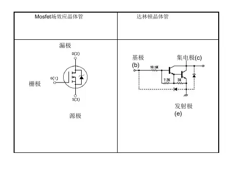 mosfet与达林顿比较