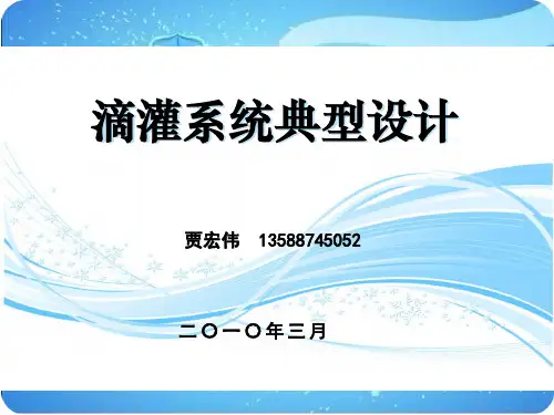滴灌系统典型设计