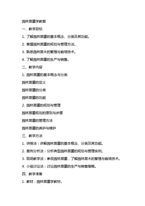 [农学]园林苗圃学教案