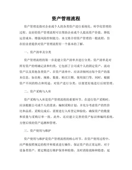 资产管理流程