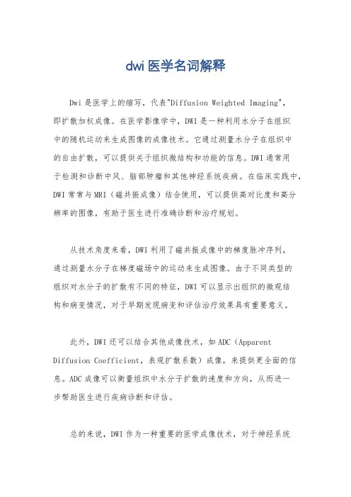 dwi医学名词解释