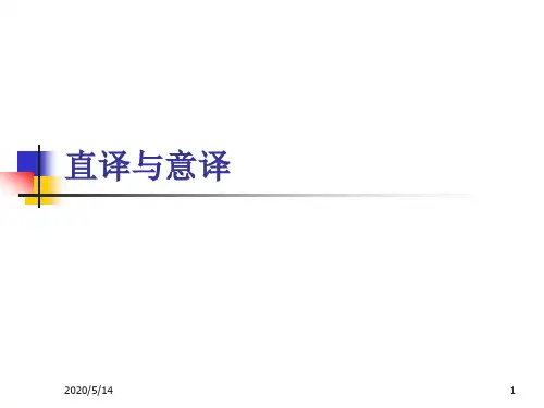翻译学直译意译成语