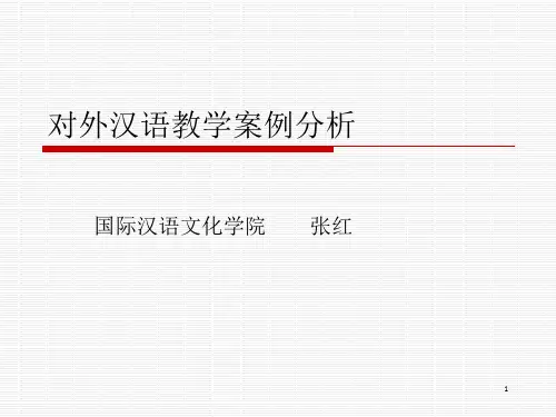 对外汉语教学案例分析PPT