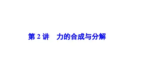 【力的合成与分解】知识点总结
