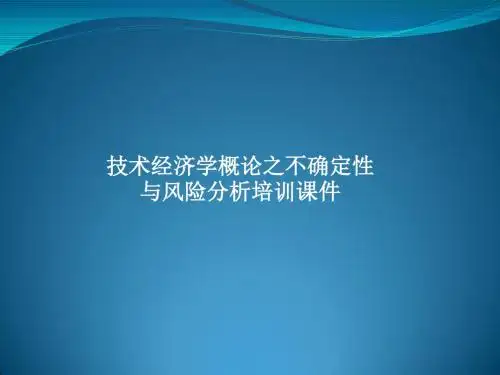 技术经济学概论之不确定性与风险分析培训课件