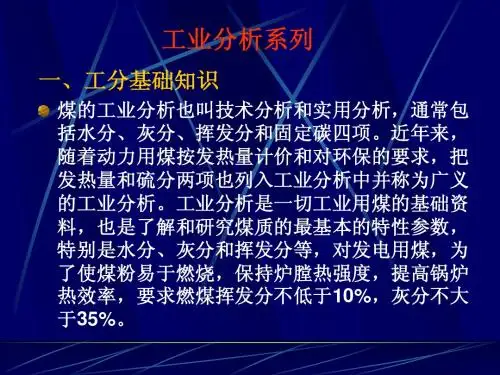 工业分析讲义