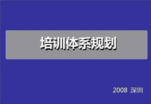 培训体系规划幻灯片