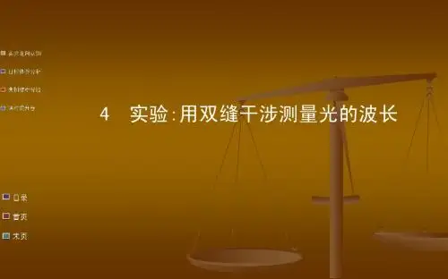 实验：用双缝干涉测量光的波长