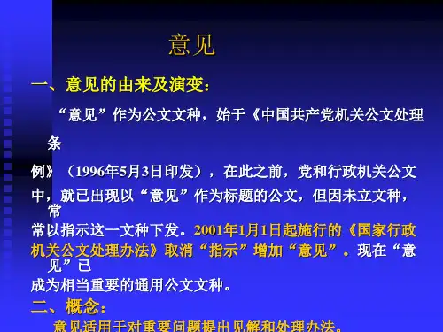 意见会议纪要