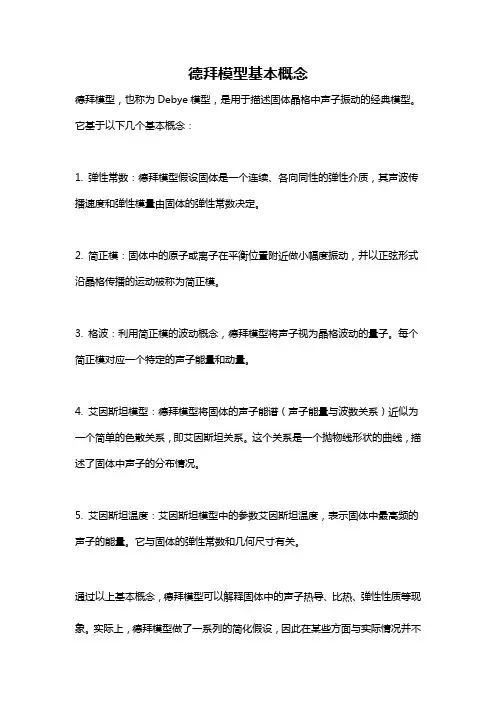 德拜模型基本概念