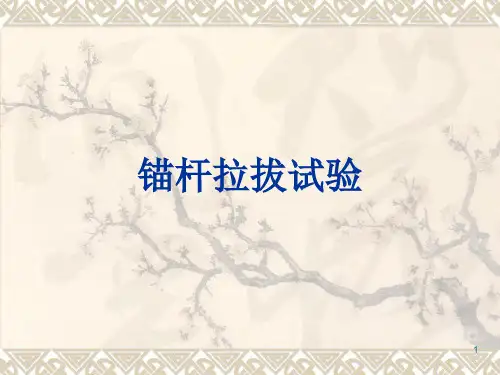 锚杆拉拔试验PPT课件