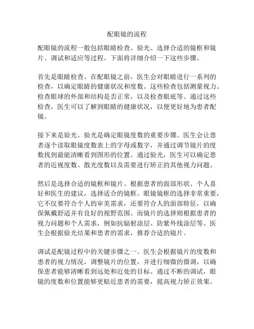 配眼镜的流程