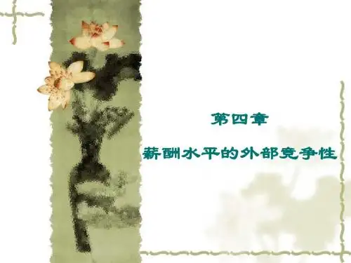 薪酬水平的外部竞争性