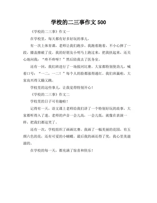 学校的二三事作文500
