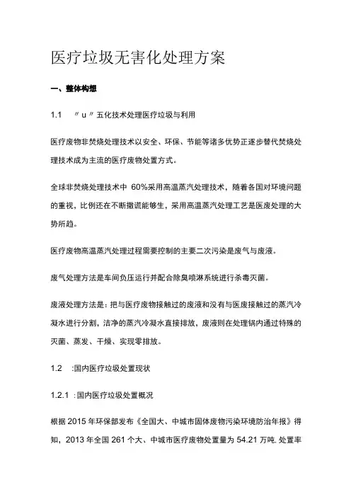 医疗垃圾无害化处理方案