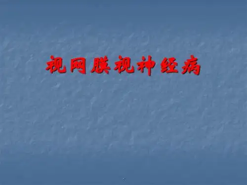 视网膜视神经病PPT课件